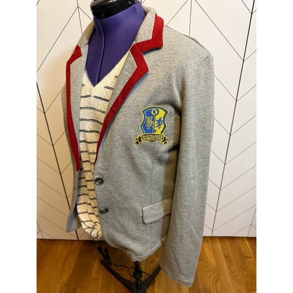 Beetlejuice Women’s Medium Astrid Gray Northanger Preparatory School Blazer New - Picture 2 of 10